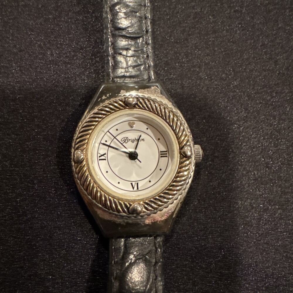 Brighton Tuscany Women's Quartz Watch Sterling Silver Plated - New Battery